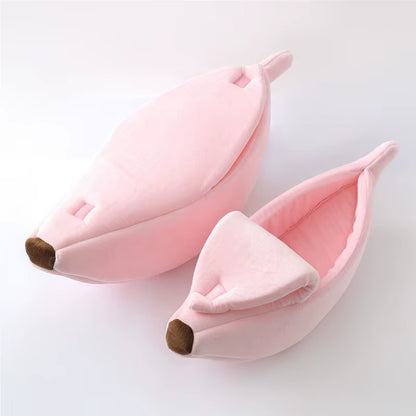 Banana Cat Bed House Cute Funny Cozy Cat Mat Beds Warm Durable Portable Pet Basket Kennel Dog Cushion Cat Supplies Multicolor